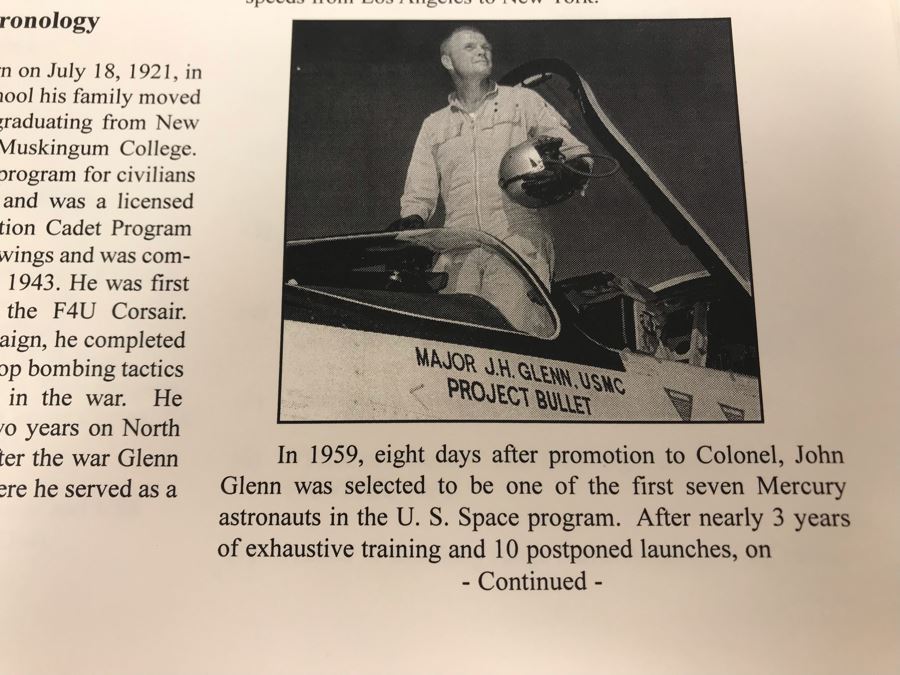 'The Golden Eagles' Documents And Glasses: (4) 3-Ring Binders Filled With Documents And (4) 'Golden Eagles' Glasses - The Early and Pioneer Naval Aviators - Elite Pilots And Astronauts Including John Glenn [Photo 20]