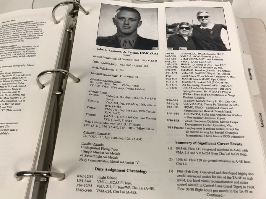 'The Golden Eagles' Documents And Glasses: (4) 3-Ring Binders Filled With Documents And (4) 'Golden Eagles' Glasses - The Early and Pioneer Naval Aviators - Elite Pilots And Astronauts Including John Glenn [Photo 38]