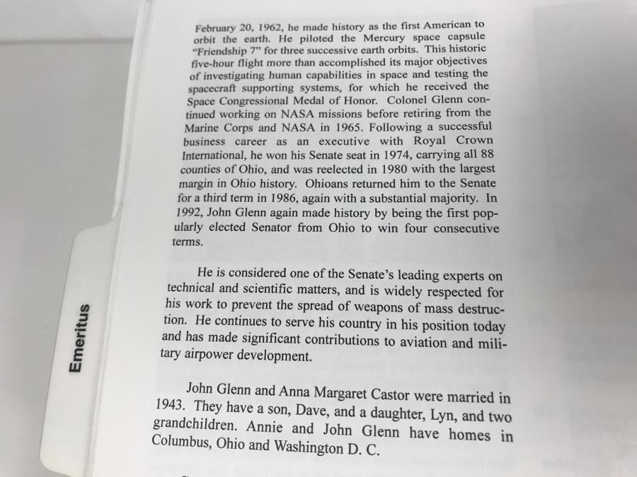 'The Golden Eagles' Documents And Glasses: (4) 3-Ring Binders Filled With Documents And (4) 'Golden Eagles' Glasses - The Early and Pioneer Naval Aviators - Elite Pilots And Astronauts Including John Glenn [Photo 21]