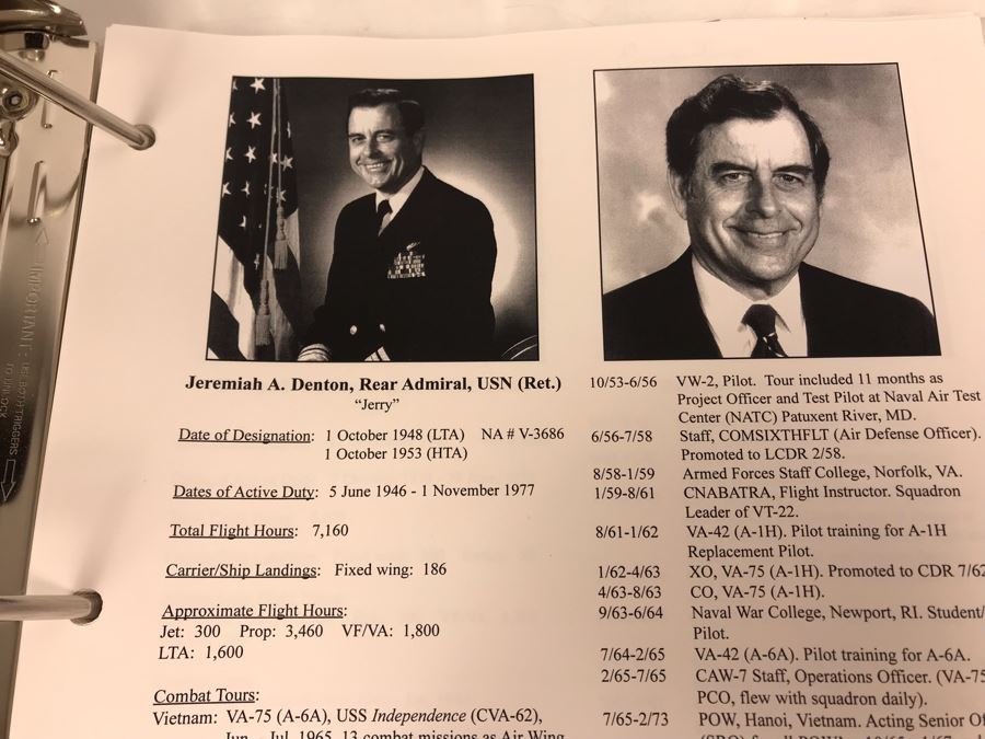 'The Golden Eagles' Documents And Glasses: (4) 3-Ring Binders Filled With Documents And (4) 'Golden Eagles' Glasses - The Early and Pioneer Naval Aviators - Elite Pilots And Astronauts Including John Glenn [Photo 46]