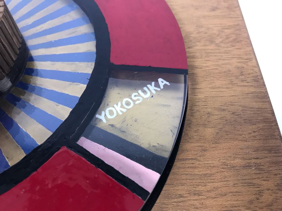 Mechanical Award Presented To Capt W. H. Harris USN For Rememberance Of Coral Sea's 1971-1972 Deployment - COMSEVENTH FLT'S Scheduling Machine Spin To Dial-A-Port [Photo 8]