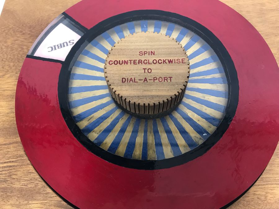 Mechanical Award Presented To Capt W. H. Harris USN For Rememberance Of Coral Sea's 1971-1972 Deployment - COMSEVENTH FLT'S Scheduling Machine Spin To Dial-A-Port [Photo 3]