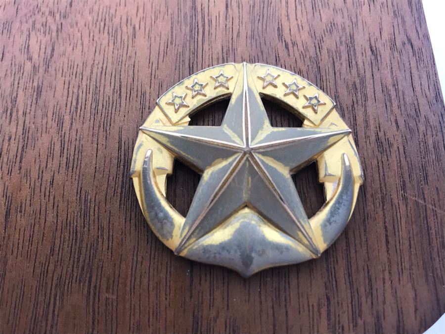 William 'Bill' H. Harris, RADM, USN (Ret.) Wooden Plaque Displaying His Naval Aviator Wings, Pair Of Rear Admiral Two-Stars And More [Photo 8]