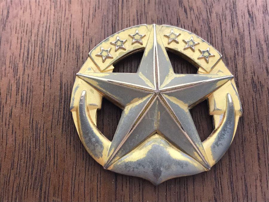 William 'Bill' H. Harris, RADM, USN (Ret.) Wooden Plaque Displaying His Naval Aviator Wings, Pair Of Rear Admiral Two-Stars And More [Photo 9]