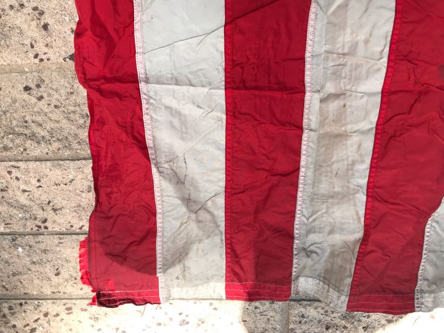 US Flag From Attack Aircraft Carrier William 'Bill' H. Harris, RADM, USN (Ret.) Valley Forge Flag Co 3' 6' X 6' 7-3/4' [Photo 5]