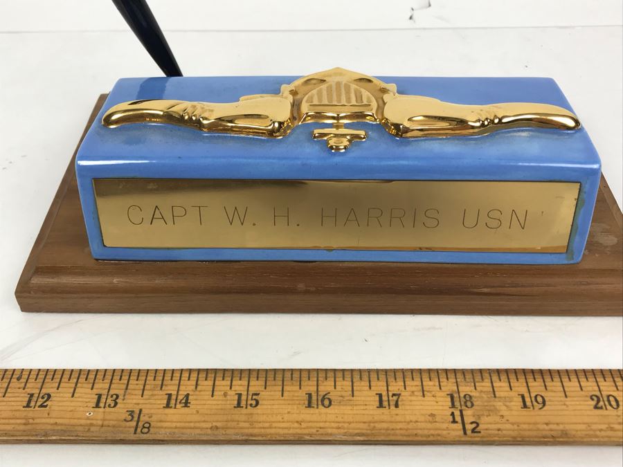 Blackshoe Deskset Presented To William 'Bill' H. Harris, RADM, USN (Ret.) By USS Coral Sea Engineers For Significant Contribution As Chairman Of EOOW Qualification Board [Photo 6]