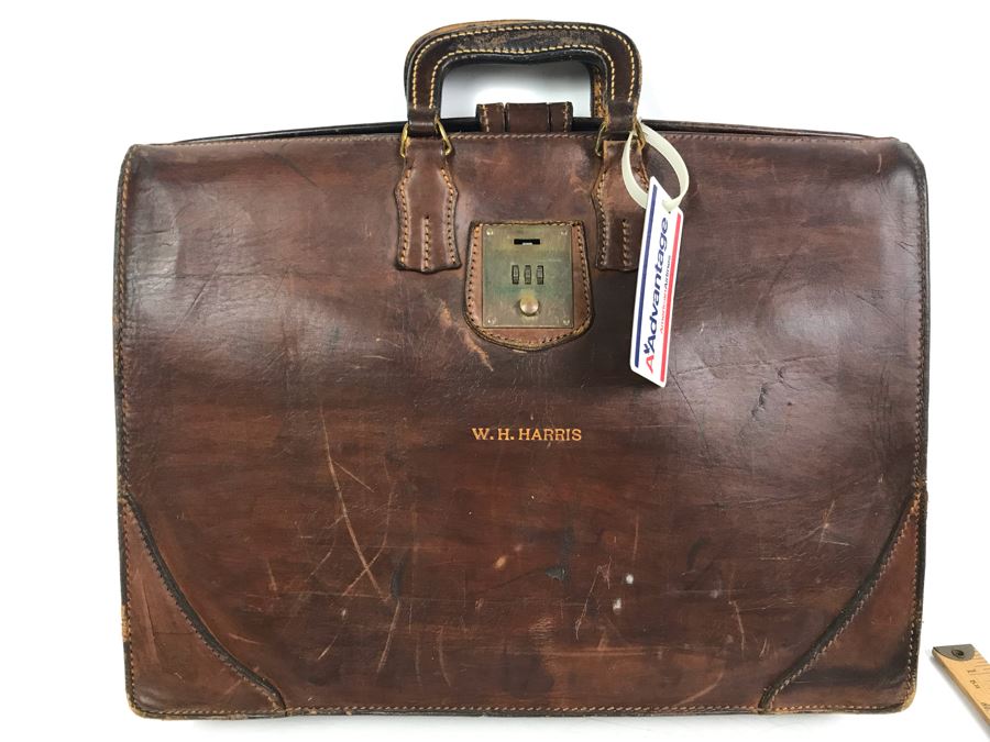 Leather Briefcase Belonging To William 'Bill' H. Harris, RADM, USN (Ret.) [Photo 1]