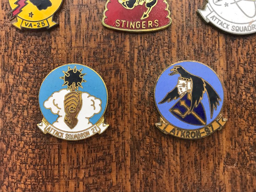 Plaque With Various Pins Presented To RADM William H. Harris Commander Light Attack Wing Pacific Fleet USN June 75 - August 76 14'H - See Photos [Photo 17]