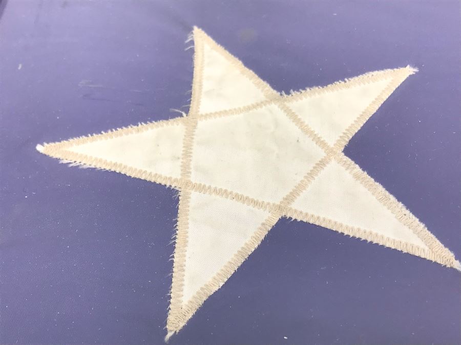 Framed Two-Star Flag Presented To William H. Harris RADM, USN COMMAT / VAQWINGPAC Signal Gang (CV-43) USS Coral Sea [Photo 7]