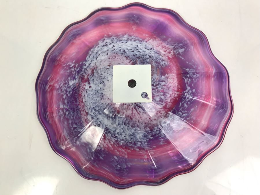 Vintage Signed Art Glass In Manner Of Dale Chihuly Wall Mountable 13' [Photo 8]