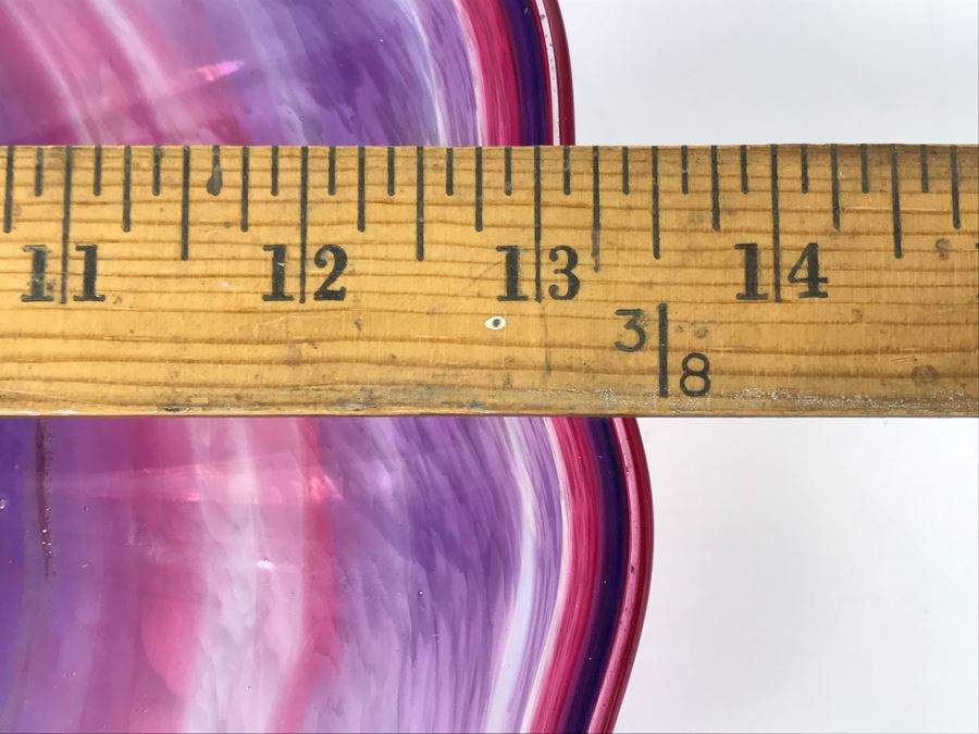 Vintage Signed Art Glass In Manner Of Dale Chihuly Wall Mountable 13' [Photo 12]