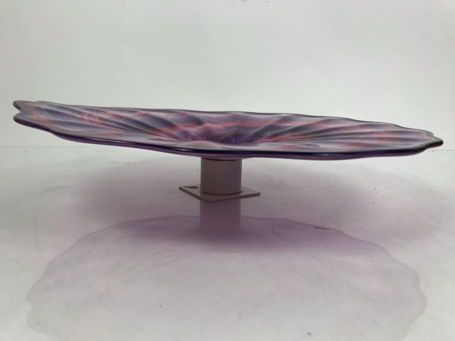 Vintage Signed Art Glass In Manner Of Dale Chihuly Wall Mountable 13' [Photo 7]