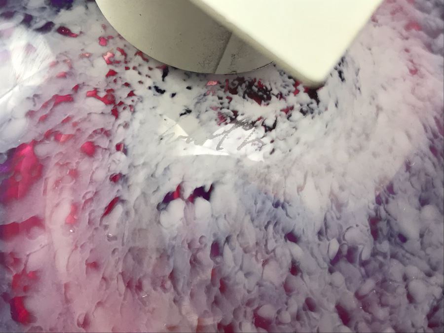 Vintage Signed Art Glass In Manner Of Dale Chihuly Wall Mountable 13' [Photo 9]