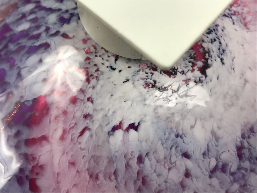 Vintage Signed Art Glass In Manner Of Dale Chihuly Wall Mountable 13' [Photo 11]