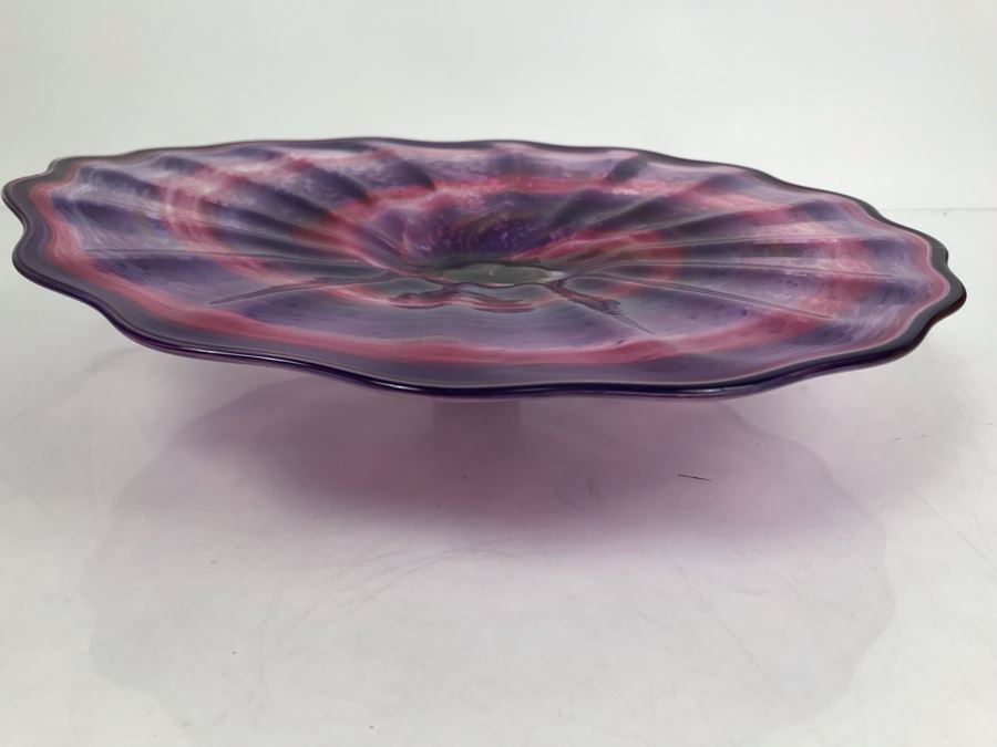 Vintage Signed Art Glass In Manner Of Dale Chihuly Wall Mountable 13' [Photo 6]
