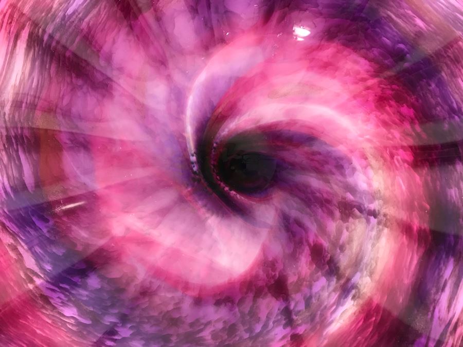 Vintage Signed Art Glass In Manner Of Dale Chihuly Wall Mountable 13' [Photo 2]