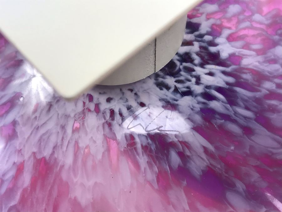 Vintage Signed Art Glass In Manner Of Dale Chihuly Wall Mountable 13' [Photo 9]