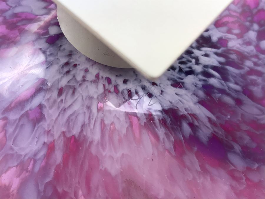 Vintage Signed Art Glass In Manner Of Dale Chihuly Wall Mountable 13' [Photo 8]