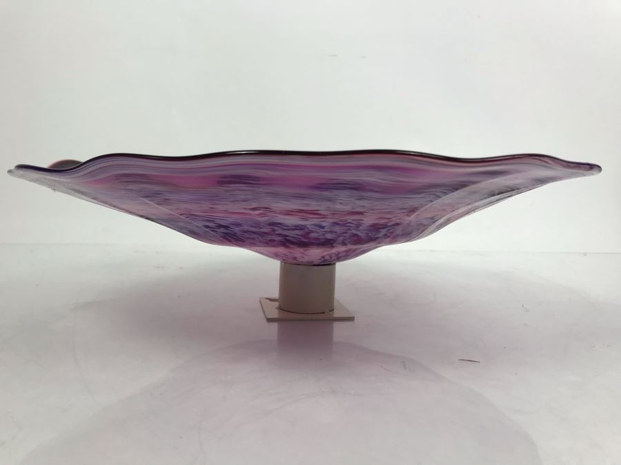 Vintage Signed Art Glass In Manner Of Dale Chihuly Wall Mountable 13' [Photo 6]