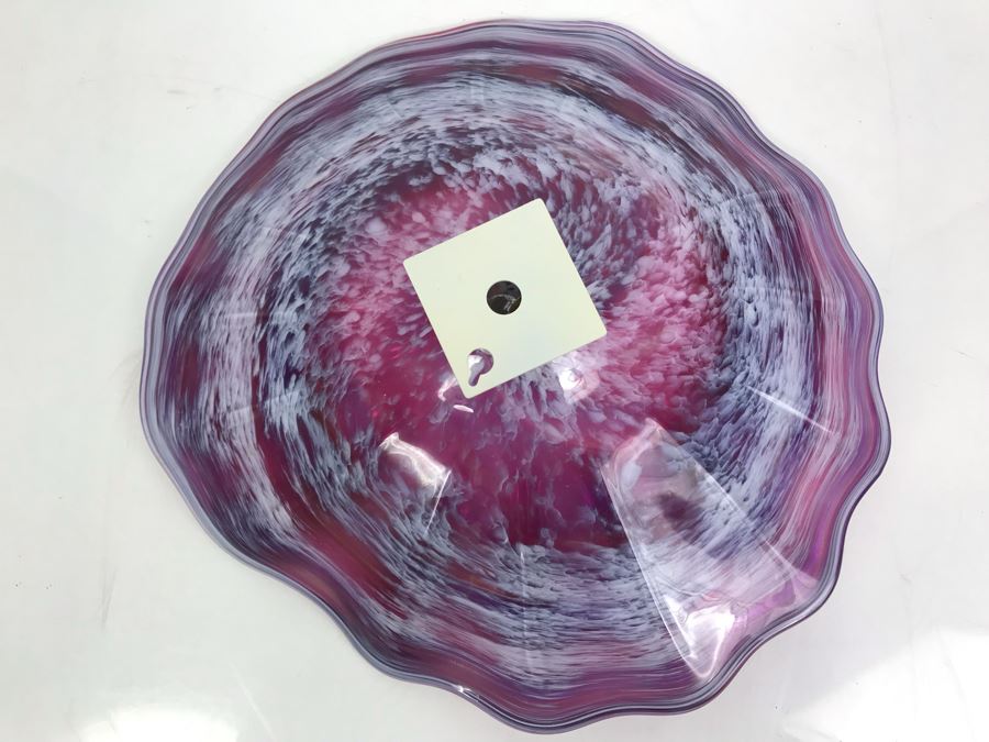 Vintage Signed Art Glass In Manner Of Dale Chihuly Wall Mountable 13' [Photo 7]