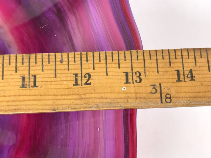 Vintage Signed Art Glass In Manner Of Dale Chihuly Wall Mountable 13' [Photo 12]