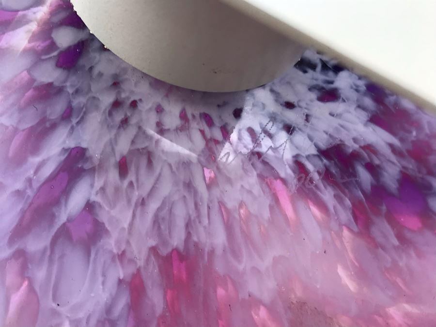 Vintage Signed Art Glass In Manner Of Dale Chihuly Wall Mountable 13' [Photo 11]