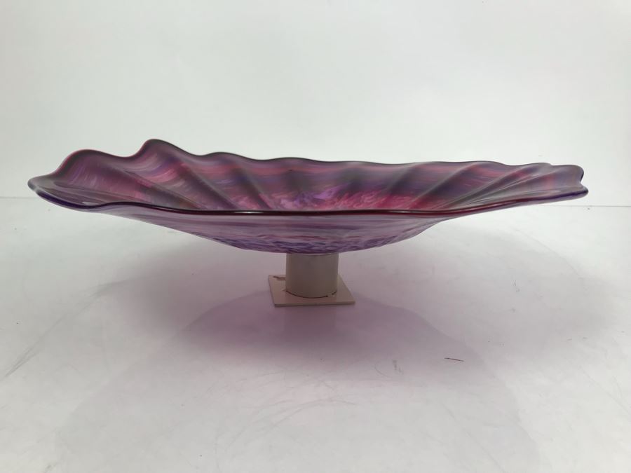 Vintage Signed Art Glass In Manner Of Dale Chihuly Wall Mountable 13' [Photo 5]