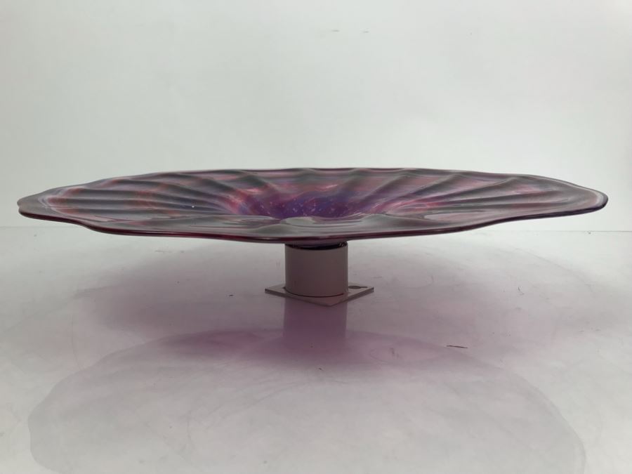 Vintage Signed Art Glass In Manner Of Dale Chihuly Wall Mountable 14' [Photo 7]