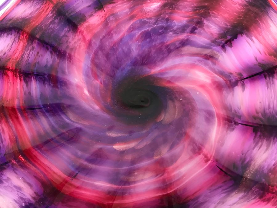 Vintage Signed Art Glass In Manner Of Dale Chihuly Wall Mountable 14' [Photo 4]