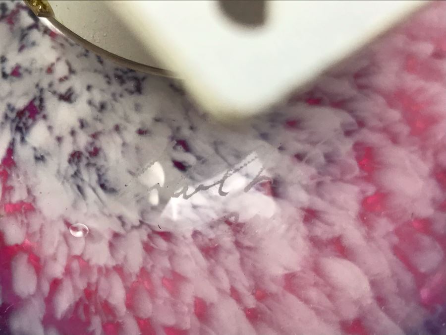 Vintage Signed Art Glass In Manner Of Dale Chihuly Wall Mountable 14' [Photo 12]