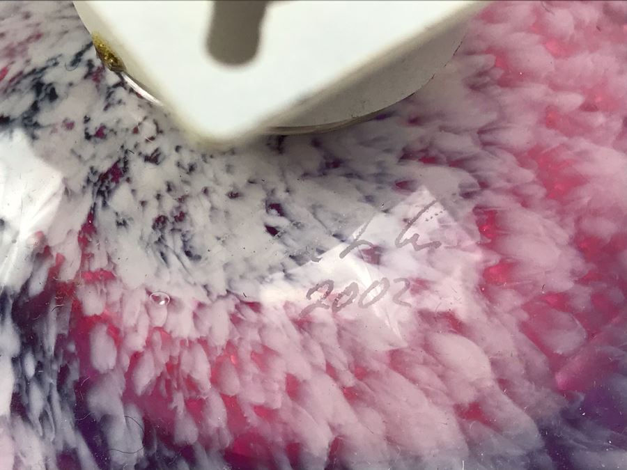 Vintage Signed Art Glass In Manner Of Dale Chihuly Wall Mountable 14' [Photo 10]