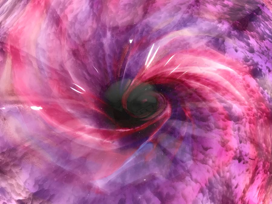 Vintage Signed Art Glass In Manner Of Dale Chihuly Wall Mountable 13' [Photo 2]