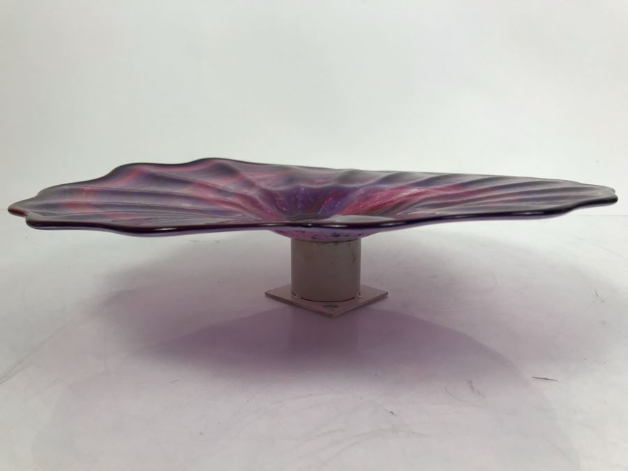 Vintage Signed Art Glass In Manner Of Dale Chihuly Wall Mountable 13' [Photo 6]