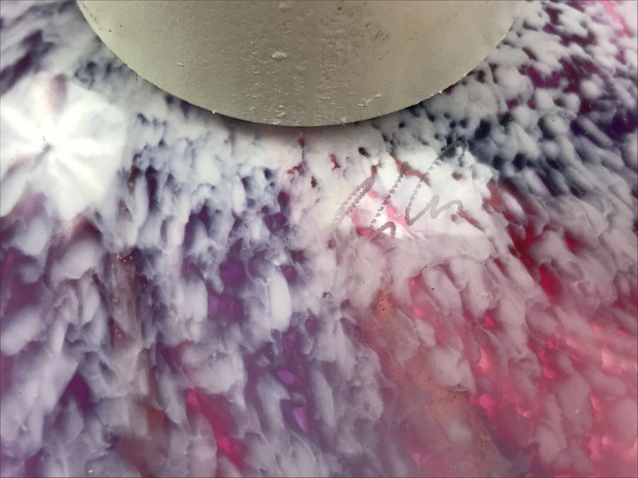 Vintage Signed Art Glass In Manner Of Dale Chihuly Wall Mountable 13' [Photo 8]