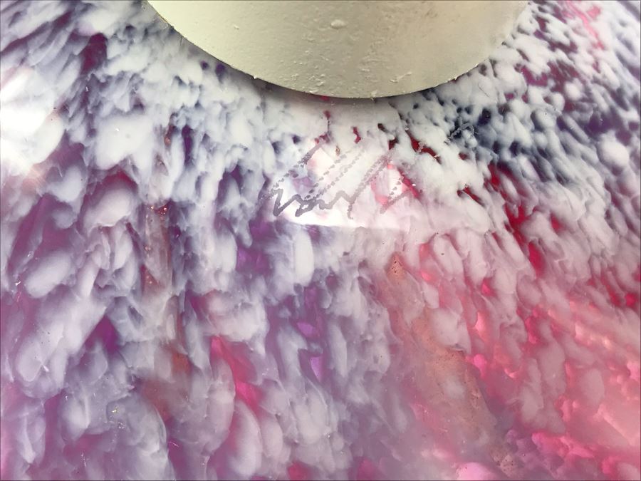 Vintage Signed Art Glass In Manner Of Dale Chihuly Wall Mountable 13' [Photo 9]