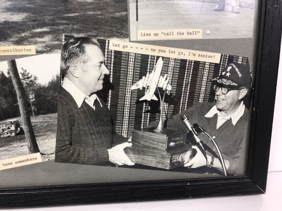 Framed Photos Of William 'Bill' H. Harris, RADM, USN (Ret.), Brass Bell, USN Naval Air Station Corpus Christi Scrap Book (Empty) And Vintage Gunslick Patches [Photo 8]