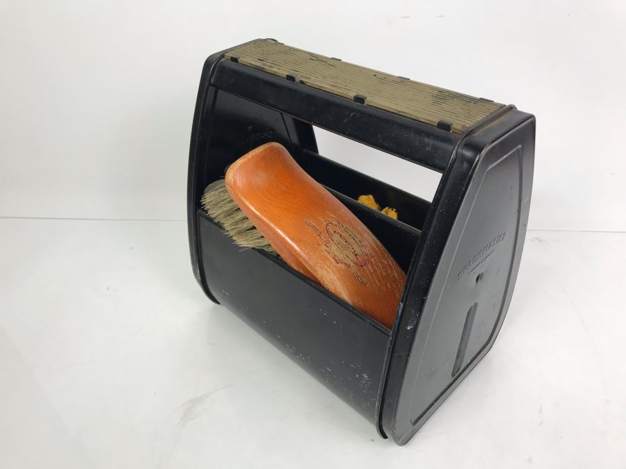 Spacemaster Shoe Shine Metal Caddy Box With Brush And Supplies From William 'Bill' H. Harris, RADM, USN (Ret.) [Photo 2]