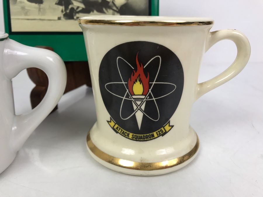 USS Sacramento AOE-1 Coffee Cup, Attack Squadron 125 Coffee Cup Personalized To Bill Harris And Book The Naval Air War In Vietnam 3rd Printing [Photo 5]