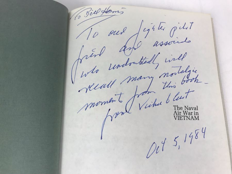 USS Sacramento AOE-1 Coffee Cup, Attack Squadron 125 Coffee Cup Personalized To Bill Harris And Book The Naval Air War In Vietnam 3rd Printing [Photo 11]
