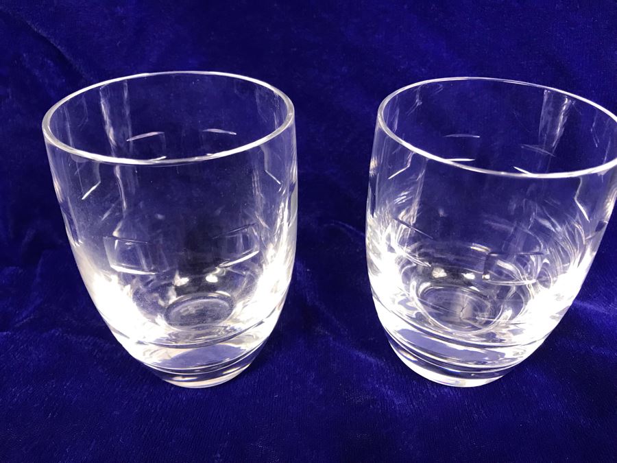 Pair Of John Rocha Geo Oden By Waterford Glasses 12 Oz Flat Tumblers [Photo 2]