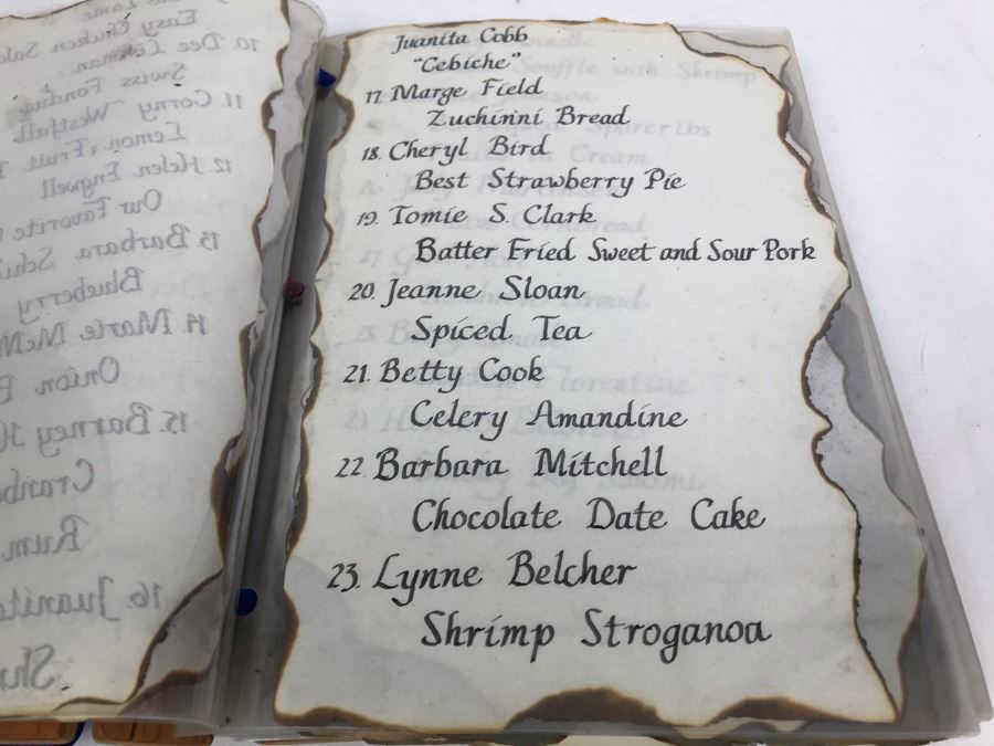 COMMATVAQWINGPAC Officers Wives 1975-1977 Island Cuisine Cookbook With Wooden Binding - See Photos [Photo 5]