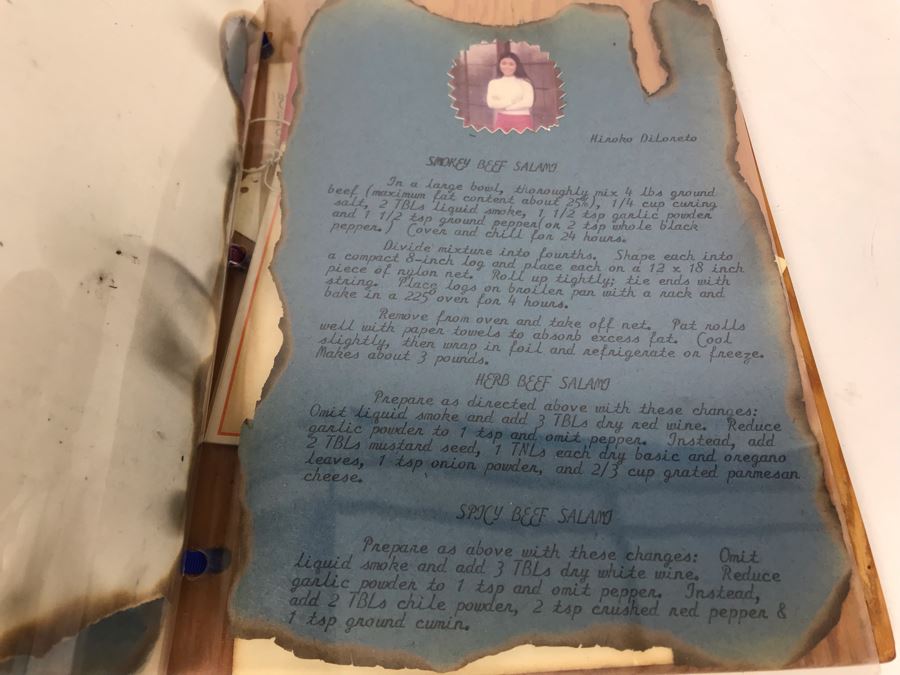 COMMATVAQWINGPAC Officers Wives 1975-1977 Island Cuisine Cookbook With Wooden Binding - See Photos [Photo 15]