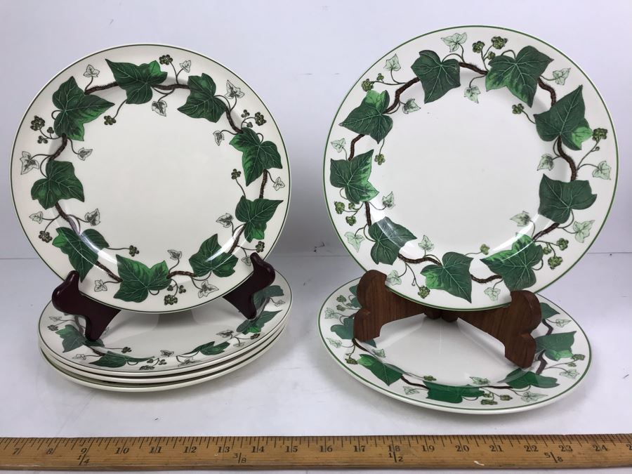 Napoleon Ivy Wedgwood Plates: (2) 10.5' And (4) 10' Plates (Replacements Value $350) From William 'Bill' H. Harris, RADM, USN (Ret.)