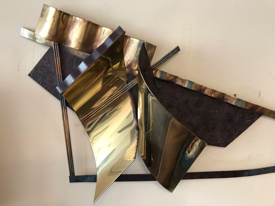 Signed Curtis Jere Metal Wall Sculpture [Photo 4]