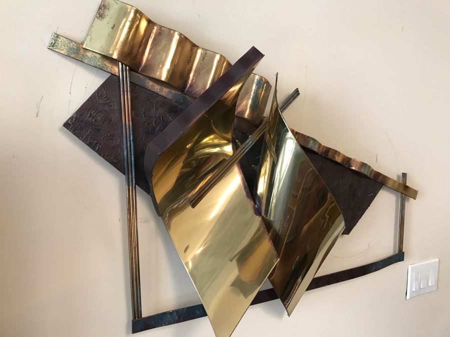 Signed Curtis Jere Metal Wall Sculpture [Photo 6]