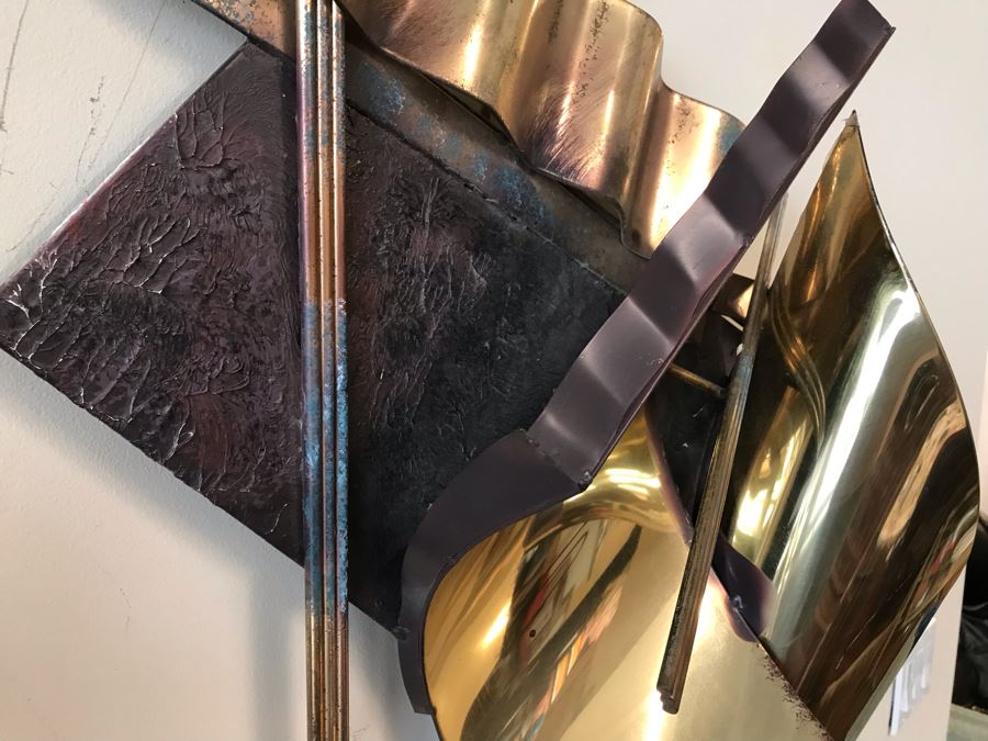 Signed Curtis Jere Metal Wall Sculpture [Photo 8]