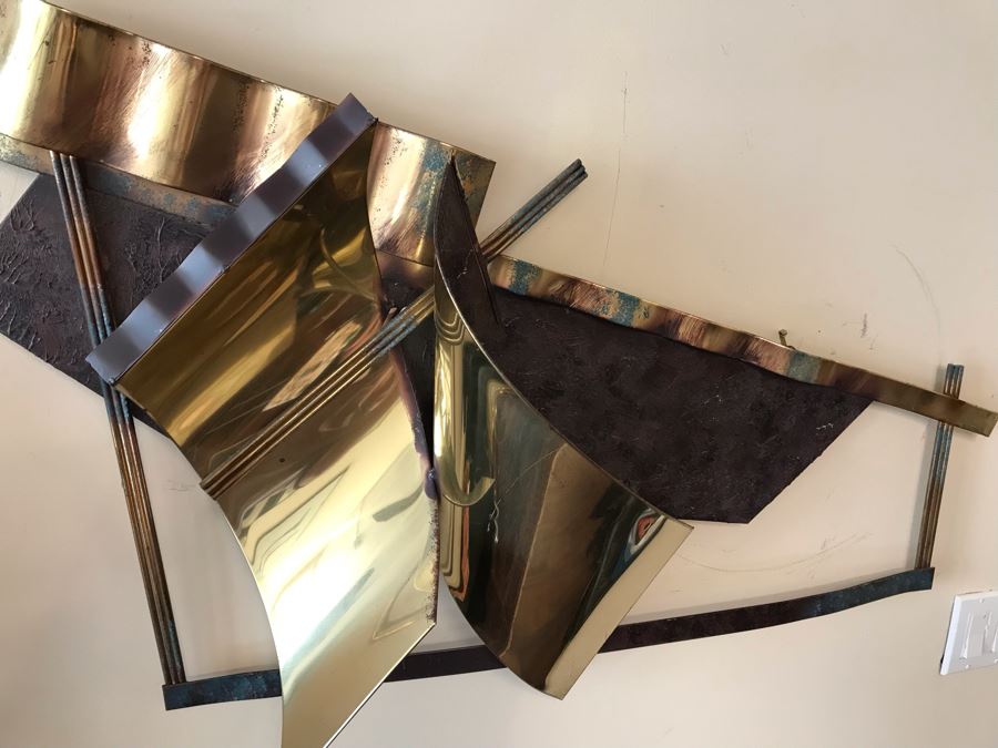 Signed Curtis Jere Metal Wall Sculpture [Photo 7]