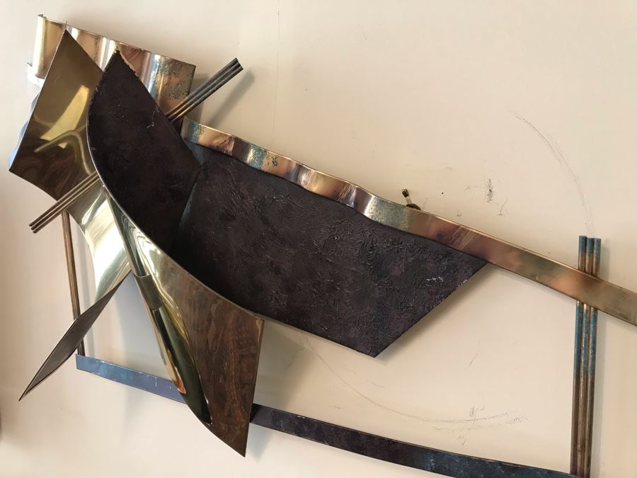 Signed Curtis Jere Metal Wall Sculpture [Photo 5]