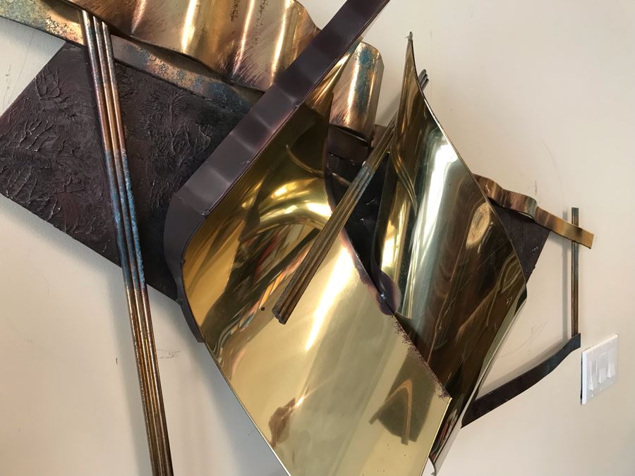 Signed Curtis Jere Metal Wall Sculpture [Photo 9]