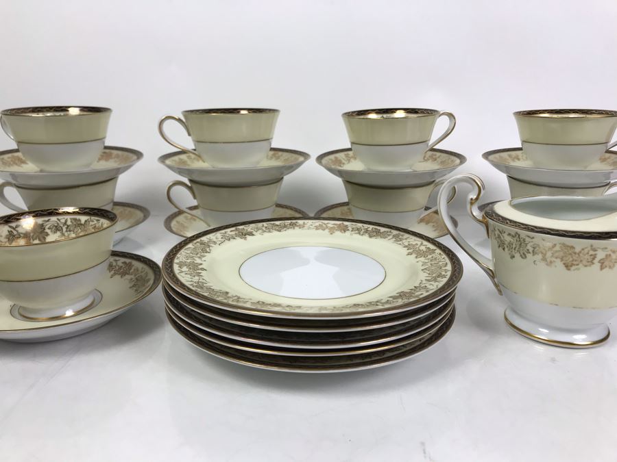 Noritake China Coffee Tea Set Valencia Pattern 5086 Japan Apx 24 Pieces [Photo 5]